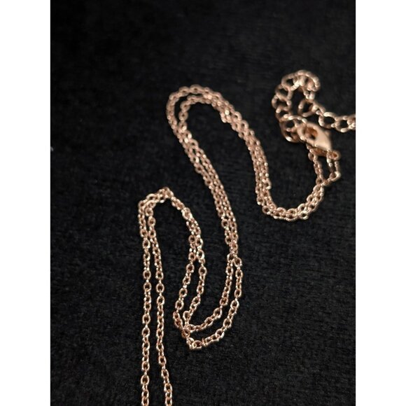 JCM Crystal Rose Gold Tone Butterfly Pave Small Charm Pendant Necklace 20 in - Picture 5 of 10